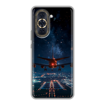 Силиконовый чехол на Huawei Nova 10 Pro с принтом самолет Силиконовый чехол на Huawei Nova 10 Pro с принтом самолет