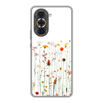 Силиконовый чехол на Huawei Nova 10 Pro с принтом цветы Силиконовый чехол на Huawei Nova 10 Pro с принтом цветы