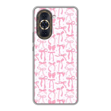 Силиконовый чехол на Huawei Nova 10 Pro с принтом Розовые бантики Силиконовый чехол на Huawei Nova 10 Pro с принтом Розовые бантики