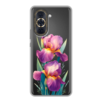 Силиконовый чехол на Huawei Nova 10 Pro с принтом Цветы орхидеи