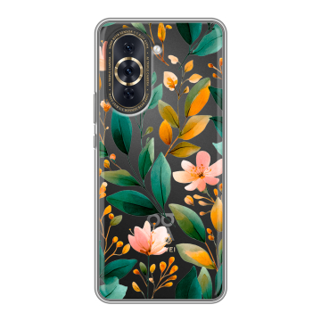 Силиконовый чехол на Huawei Nova 10 Pro с принтом Цветы паттерн