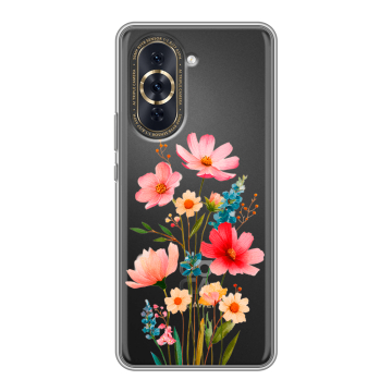 Силиконовый чехол на Huawei Nova 10 Pro с принтом Цветы