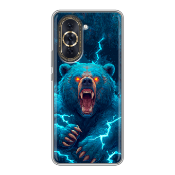 Силиконовый чехол на Huawei Nova 10 Pro с принтом Медведь