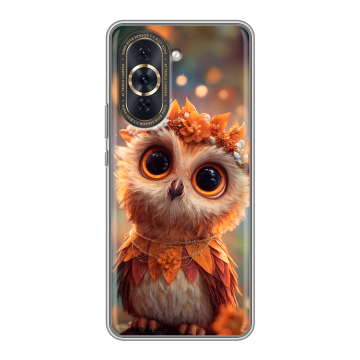 Силиконовый чехол на Huawei Nova 10 Pro с принтом Милая сова