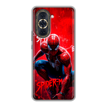 Силиконовый чехол на Huawei Nova 10 Pro с принтом Spiderman Человек паук
