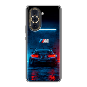Силиконовый чехол на Huawei Nova 10 Pro с принтом BMW БМВ