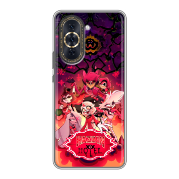 Силиконовый чехол на Huawei Nova 10 Pro с принтом Hazbin Hotel Отель Хазбин