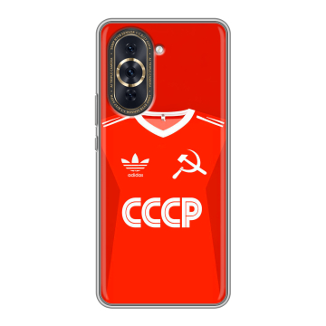 Силиконовый чехол на Huawei Nova 10 Pro с принтом Флаг Герб СССР