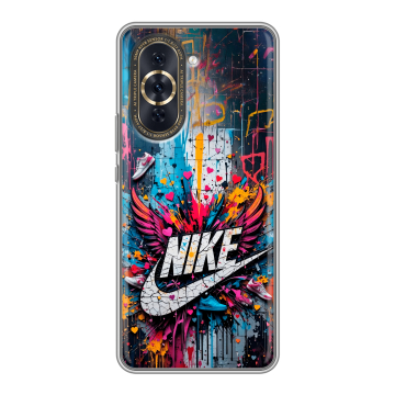 Силиконовый чехол на Huawei Nova 10 Pro с принтом Nike Найк Силиконовый чехол на Huawei Nova 10 Pro с принтом Nike Найк