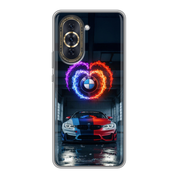 Силиконовый чехол на Huawei Nova 10 Pro с принтом BMW БМВ Силиконовый чехол на Huawei Nova 10 Pro с принтом BMW БМВ