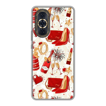 Силиконовый чехол на Huawei Nova 10 Pro с принтом Новый год