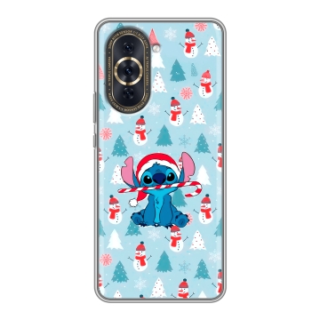 Силиконовый чехол на Huawei Nova 10 Pro с принтом Стич Новый год Силиконовый чехол на Huawei Nova 10 Pro с принтом Стич Новый год