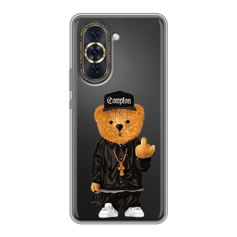Силиконовый чехол на Huawei Nova 10 Pro с принтом Мишка Силиконовый чехол на Huawei Nova 10 Pro с принтом Мишка