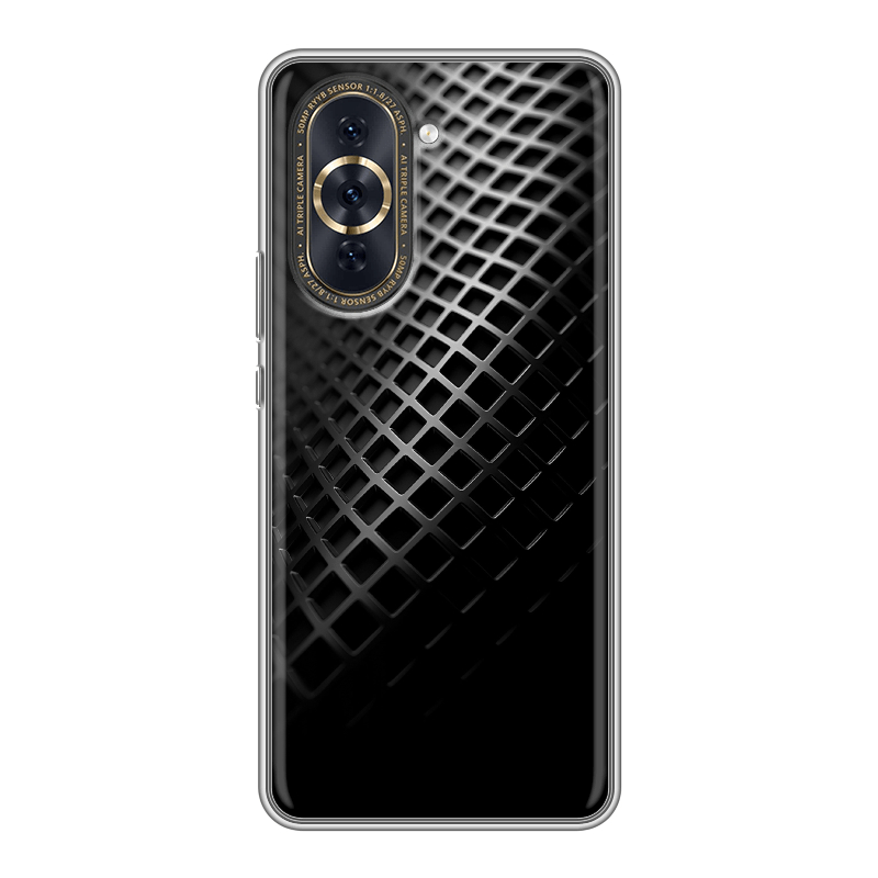 Силиконовый противоударный чехол на Huawei Nova 10 Pro с принтом Текстура металла Силиконовый противоударный чехол на Huawei Nova 10 Pro с принтом Текстура металла
