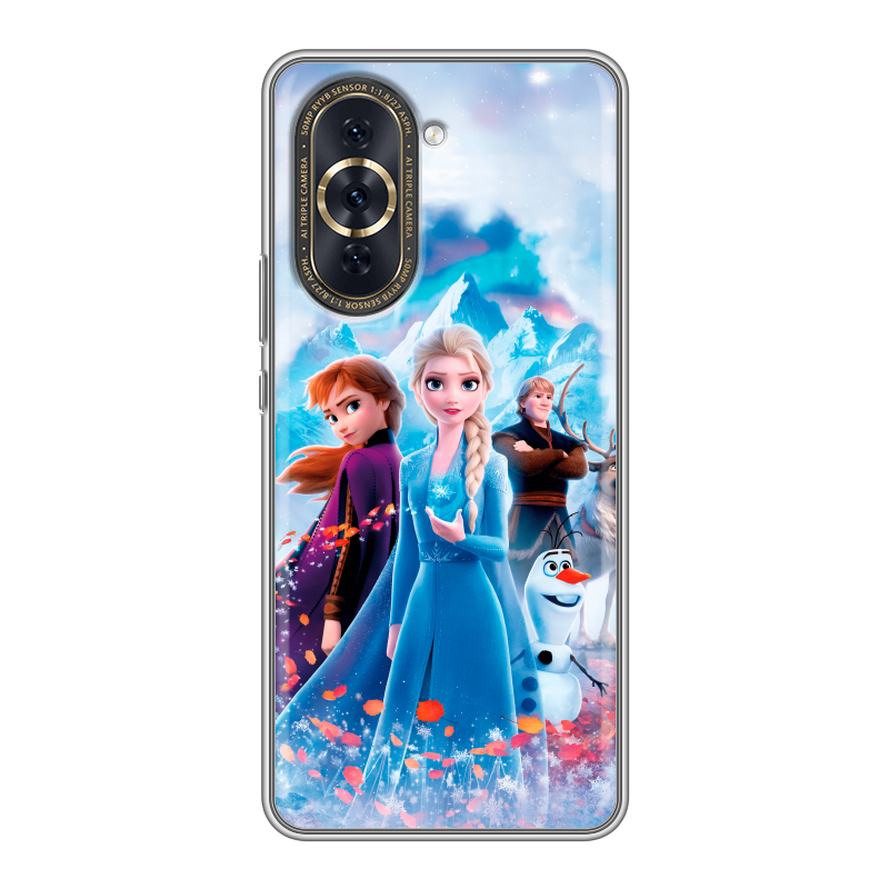 Силиконовый противоударный чехол на Huawei Nova 10 Pro с принтом Холодное сердце Frozen Силиконовый противоударный чехол на Huawei Nova 10 Pro с принтом Холодное сердце Frozen