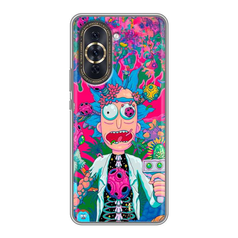 Силиконовый противоударный чехол на Huawei Nova 10 Pro с принтом Рик и Морти Rick Morty Силиконовый противоударный чехол на Huawei Nova 10 Pro с принтом Рик и Морти Rick Morty