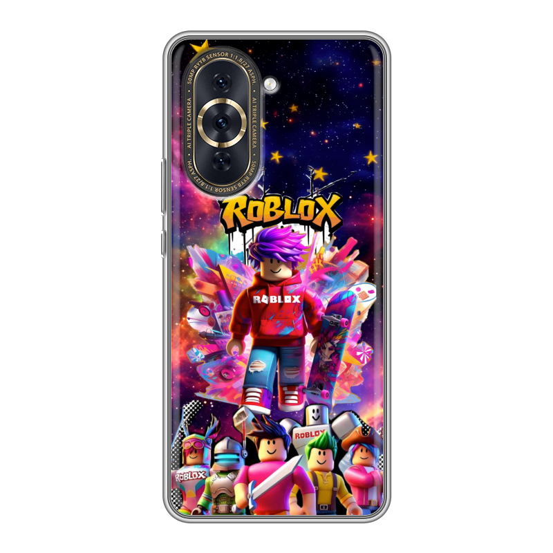 Силиконовый противоударный чехол на Huawei Nova 10 Pro с принтом Roblox Роблокс Силиконовый противоударный чехол на Huawei Nova 10 Pro с принтом Roblox Роблокс