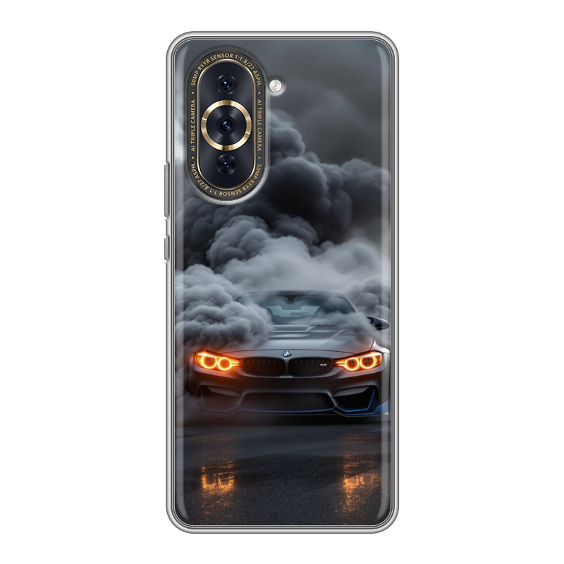 Силиконовый противоударный чехол на Huawei Nova 10 Pro с принтом BMW БМВ Силиконовый противоударный чехол на Huawei Nova 10 Pro с принтом BMW БМВ