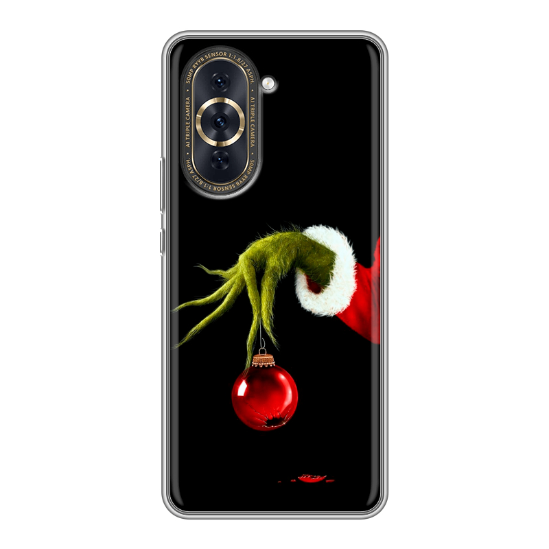 Силиконовый чехол на Huawei Nova 10 Pro с принтом Новый год Гринч Силиконовый чехол на Huawei Nova 10 Pro с принтом Новый год Гринч