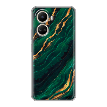 Силиконовый чехол на Huawei Nova 10 SE с принтом Мрамор зеленое золото Силиконовый чехол на Huawei Nova 10 SE с принтом Мрамор зеленое золото