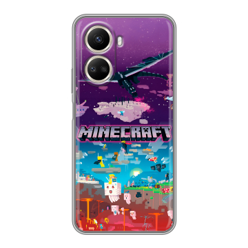 Силиконовый чехол на Huawei Nova 10 SE с принтом Майнкрафт Minecraft