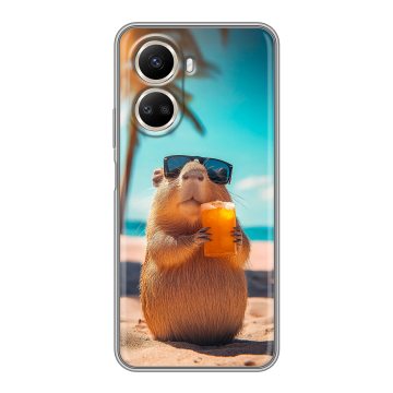 Силиконовый чехол на Huawei Nova 10 SE с принтом Капибара