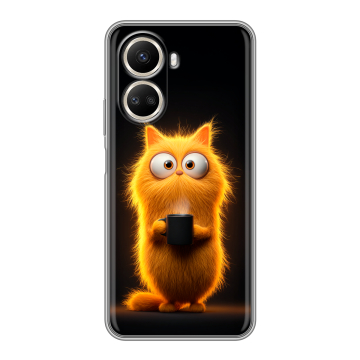 Силиконовый чехол на Huawei Nova 10 SE с принтом Смешной кот