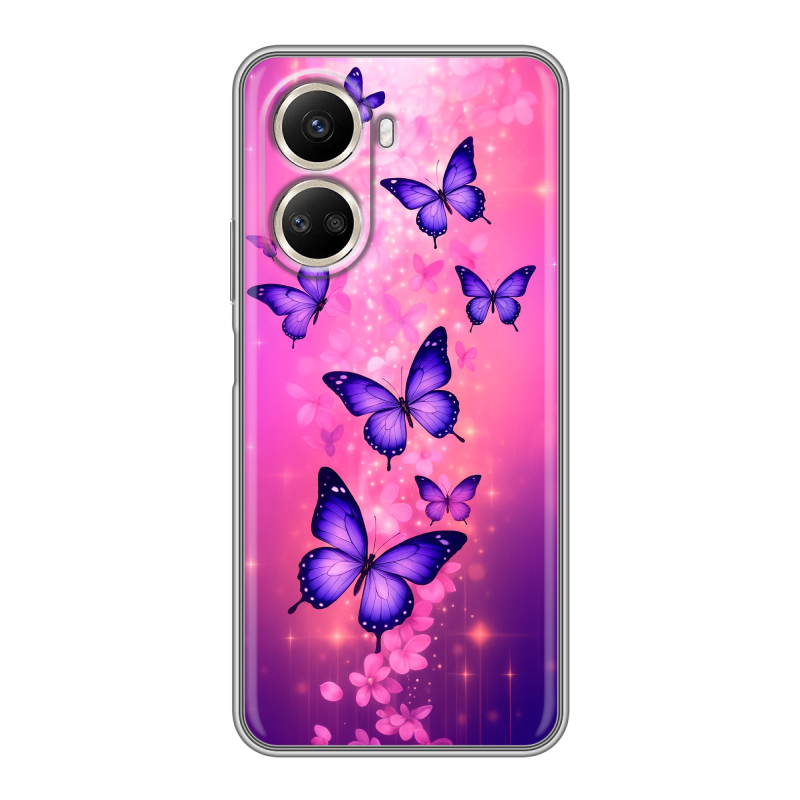 Силиконовый чехол на Huawei Nova 10 SE с принтом Бабочки Силиконовый чехол на Huawei Nova 10 SE с принтом Бабочки