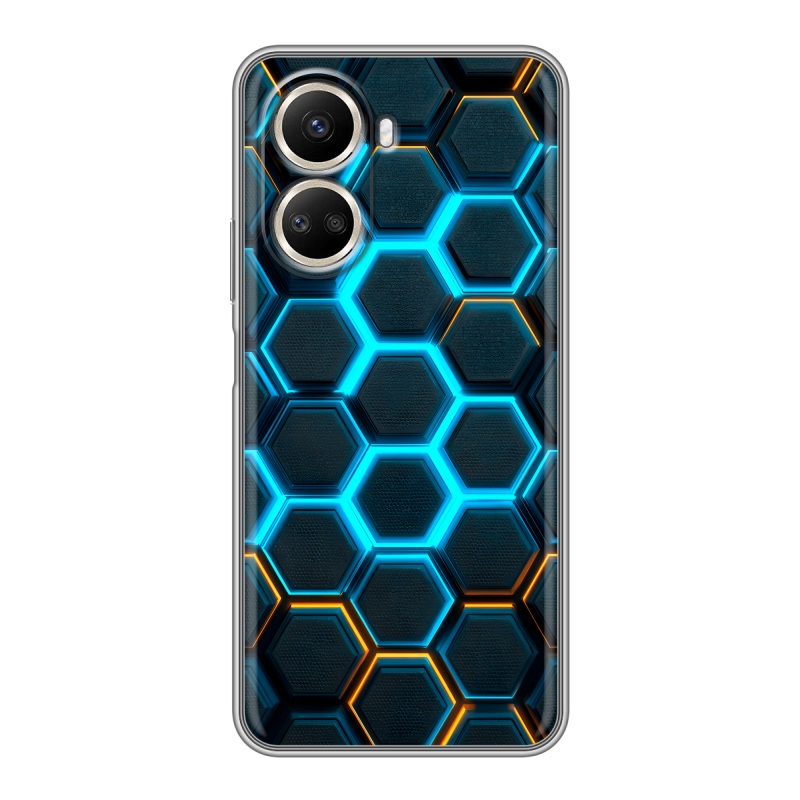 Силиконовый чехол на Huawei Nova 10 SE с принтом Неоновые соты Силиконовый чехол на Huawei Nova 10 SE с принтом Неоновые соты