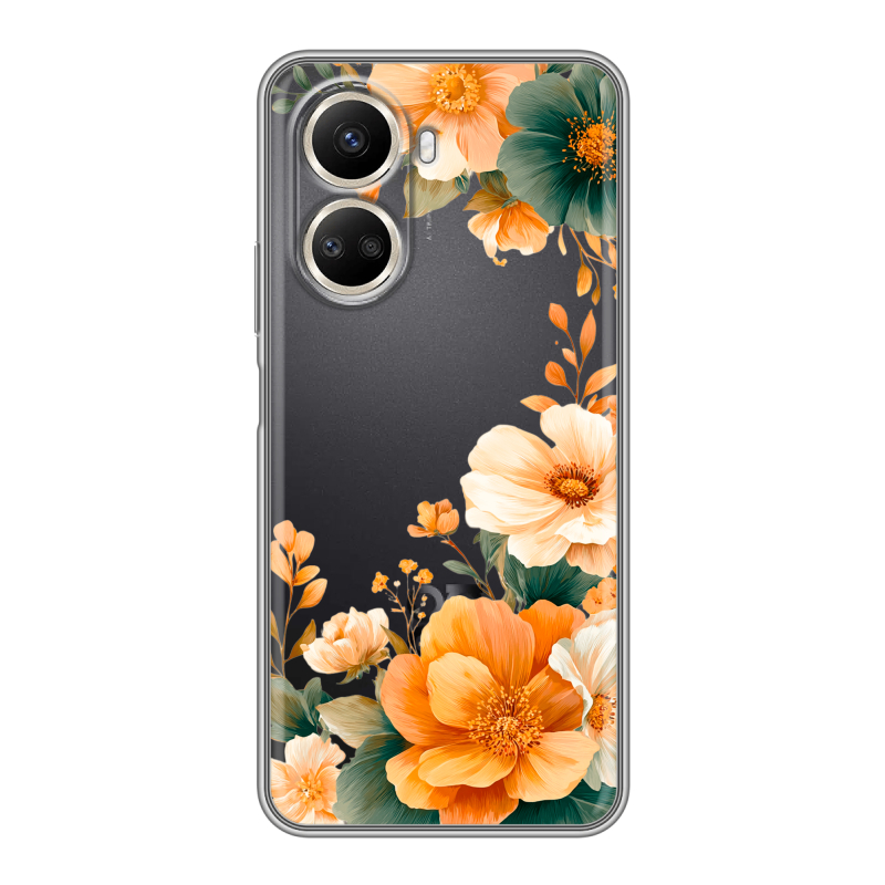 Силиконовый чехол на Huawei Nova 10 SE с принтом Цветы принт Силиконовый чехол на Huawei Nova 10 SE с принтом Цветы принт