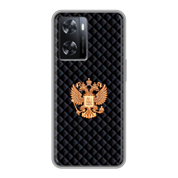 Силиконовый чехол на OPPO A57s с принтом Герб России принт