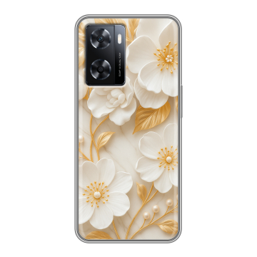 Силиконовый чехол на OPPO A57s с принтом Цветы