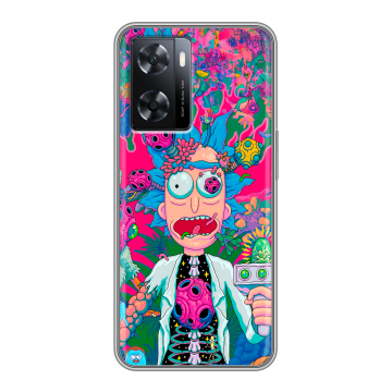 Силиконовый чехол на OPPO A57s с принтом Рик и Морти Rick Morty Силиконовый чехол на OPPO A57s с принтом Рик и Морти Rick Morty