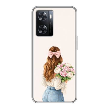 Силиконовый чехол на OPPO A57s с принтом женский Силиконовый чехол на OPPO A57s с принтом женский