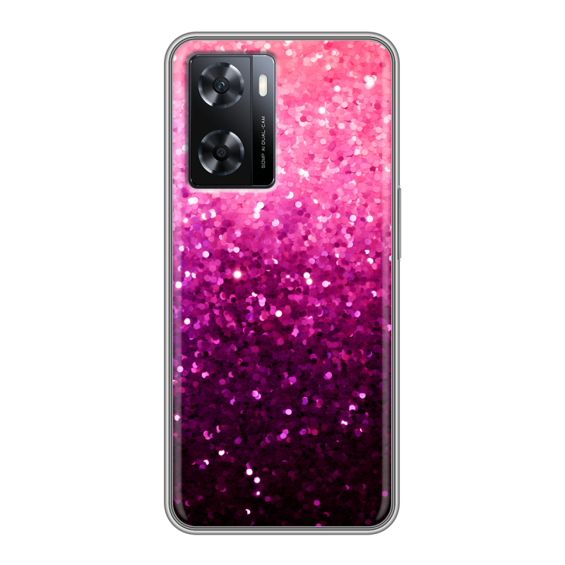 Силиконовый противоударный чехол на OPPO A57s с принтом Блестки Силиконовый противоударный чехол на OPPO A57s с принтом Блестки
