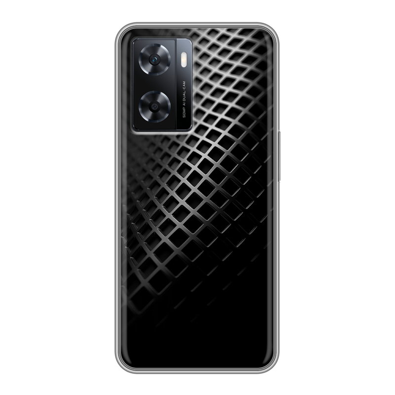 Силиконовый чехол на OPPO A57s с принтом Текстура металла Силиконовый чехол на OPPO A57s с принтом Текстура металла