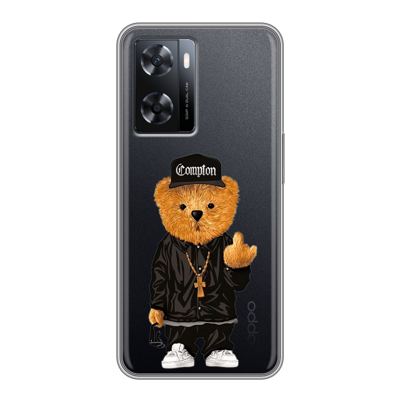 Силиконовый противоударный чехол на OPPO A57s с принтом Плюшевый медведь Силиконовый противоударный чехол на OPPO A57s с принтом Плюшевый медведь