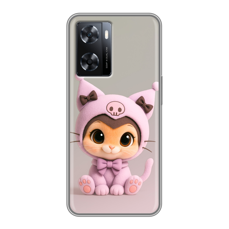 Силиконовый противоударный чехол на OPPO A57s с принтом Куроми Kuromi Силиконовый противоударный чехол на OPPO A57s с принтом Куроми Kuromi