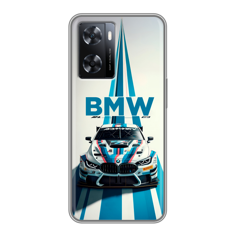 Силиконовый чехол на OPPO A57s с принтом БМВ BMW Силиконовый чехол на OPPO A57s с принтом БМВ BMW