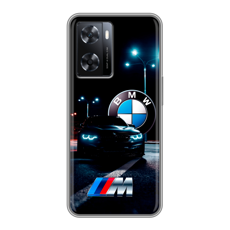 Силиконовый противоударный чехол на OPPO A57s с принтом БМВ BMW Силиконовый противоударный чехол на OPPO A57s с принтом БМВ BMW