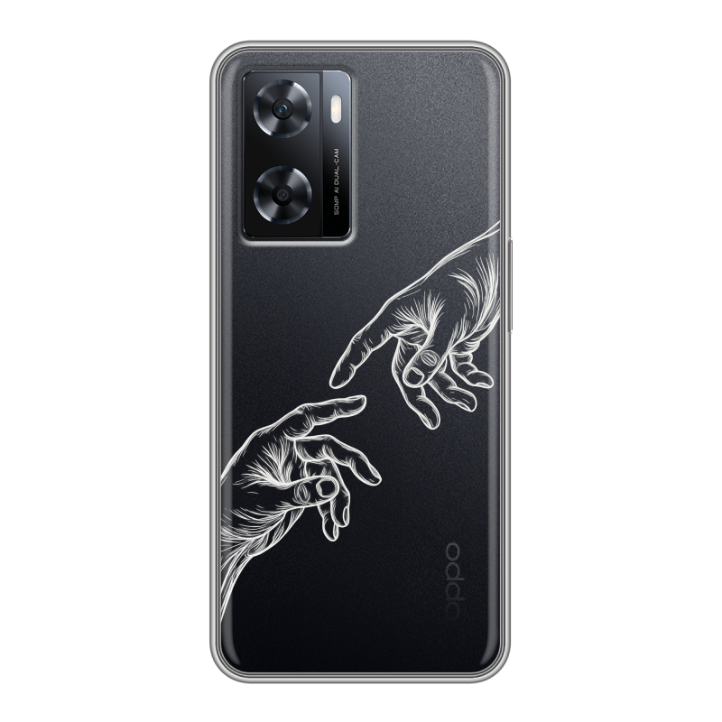 Силиконовый противоударный чехол на OPPO A57s с принтом Сотворение мира Силиконовый противоударный чехол на OPPO A57s с принтом Сотворение мира