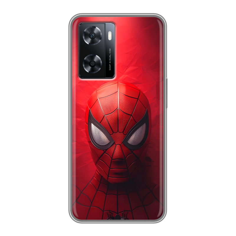 Силиконовый противоударный чехол на OPPO A57s с принтом Spiderman Человек паук Силиконовый противоударный чехол на OPPO A57s с принтом Spiderman Человек паук