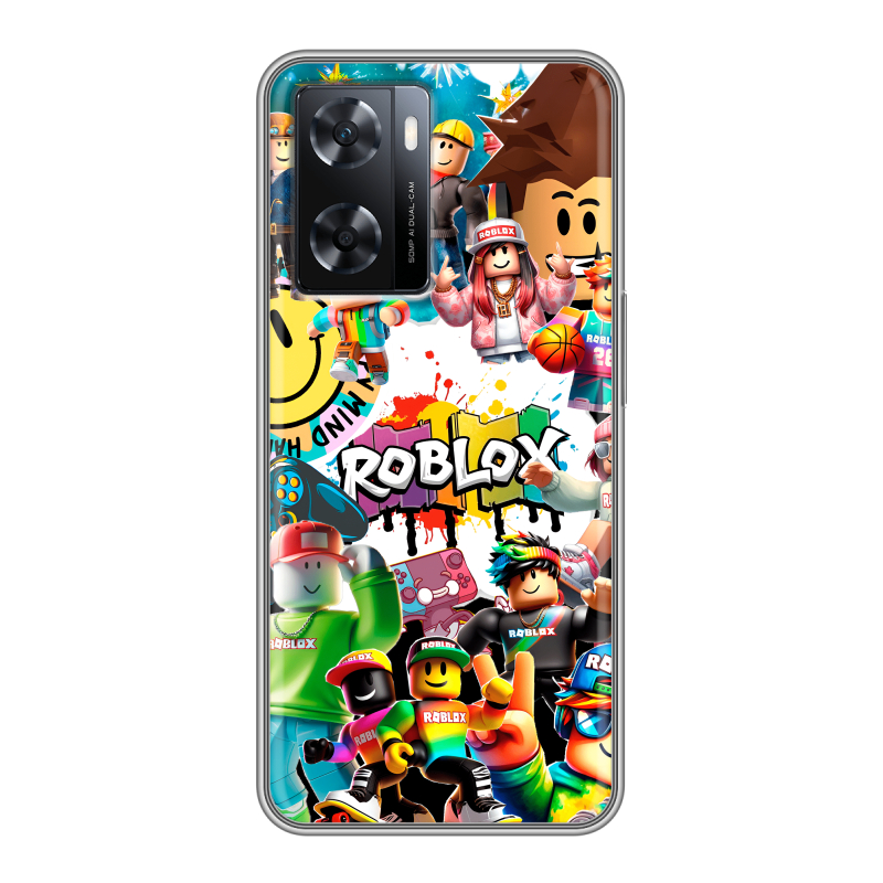Силиконовый чехол на OPPO A57s с принтом Roblox Роблокс Силиконовый чехол на OPPO A57s с принтом Roblox Роблокс
