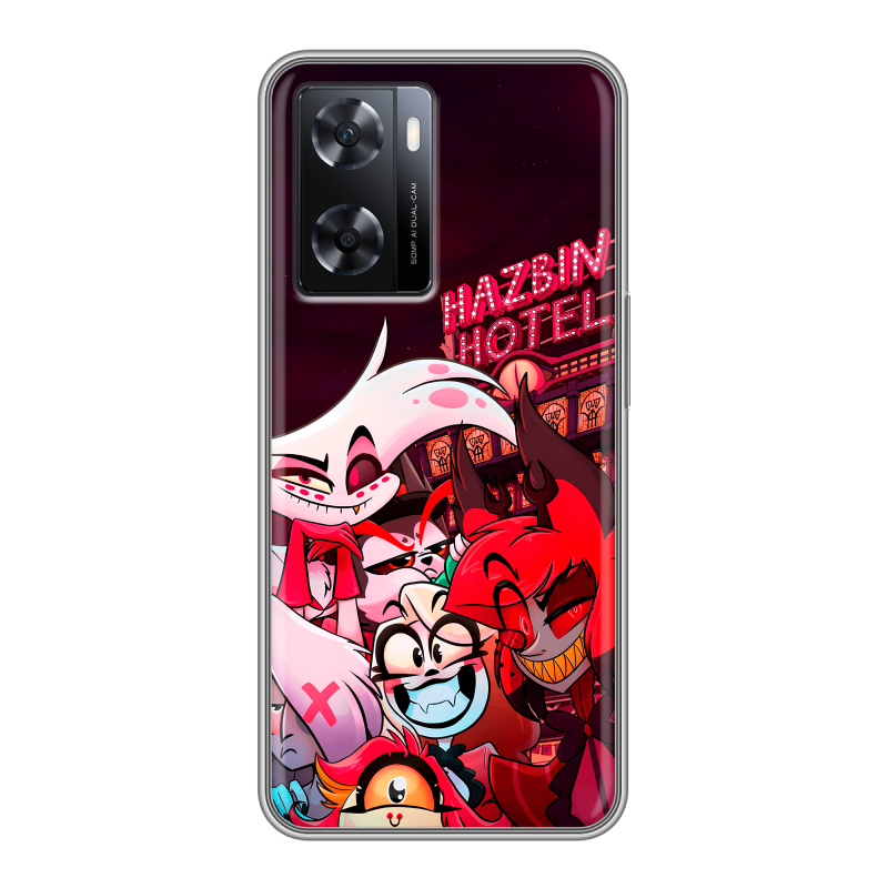 Силиконовый чехол на OPPO A57s с принтом Hazbin Hotel Отель Хазбин Силиконовый чехол на OPPO A57s с принтом Hazbin Hotel Отель Хазбин