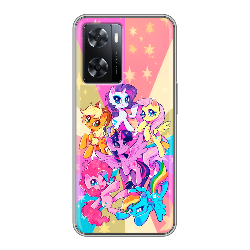 Силиконовый чехол на OPPO A57s с принтом My little pony Дружба чудо Силиконовый чехол на OPPO A57s с принтом My little pony Дружба чудо
