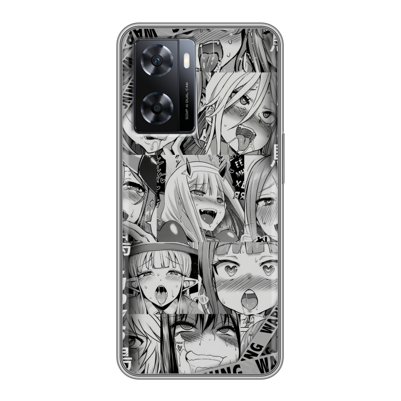Силиконовый противоударный чехол на OPPO A57s с принтом Ahegao Ахегао Аниме Силиконовый противоударный чехол на OPPO A57s с принтом Ahegao Ахегао Аниме
