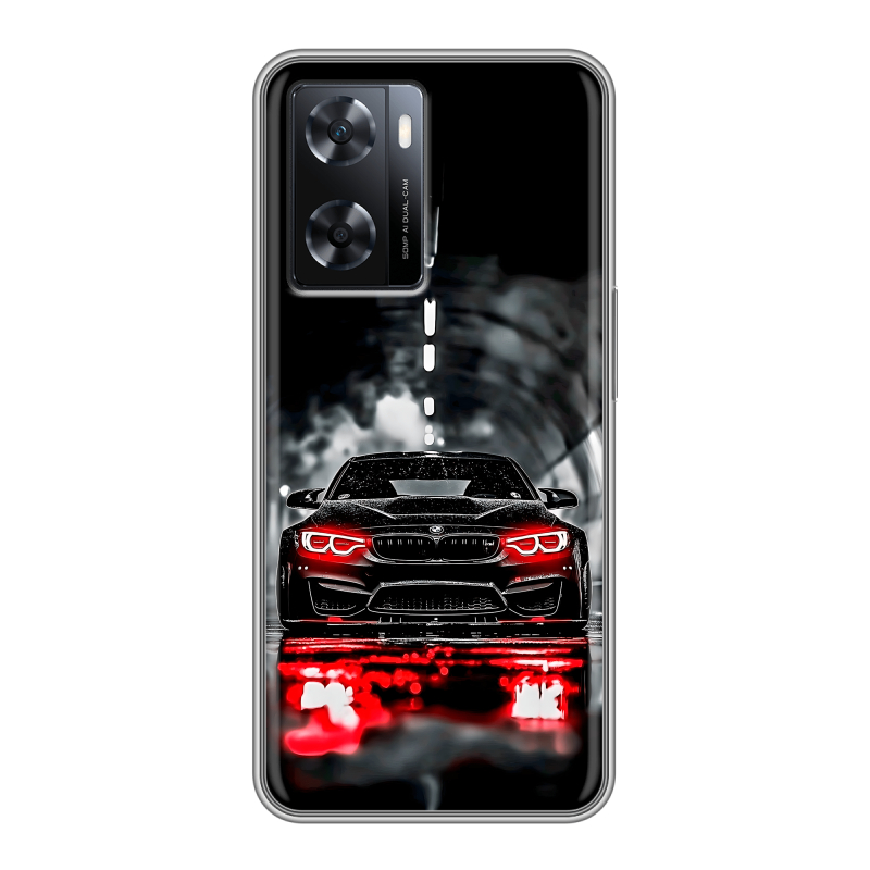 Силиконовый противоударный чехол на OPPO A57s с принтом BMW БМВ Силиконовый противоударный чехол на OPPO A57s с принтом BMW БМВ