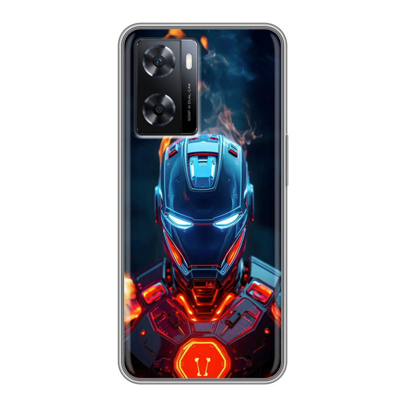 Силиконовый чехол на OPPO A57s с принтом IronMan Железный человек Силиконовый чехол на OPPO A57s с принтом IronMan Железный человек