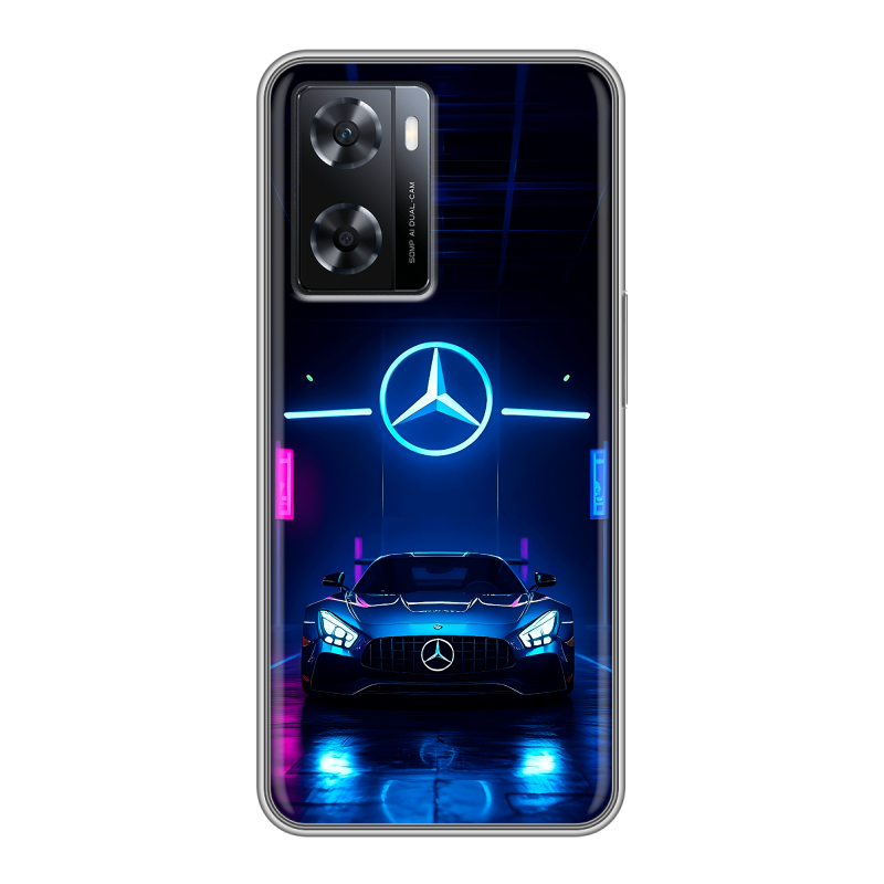 Силиконовый чехол на OPPO A57s с принтом Mercedes Мерседес Силиконовый чехол на OPPO A57s с принтом Mercedes Мерседес