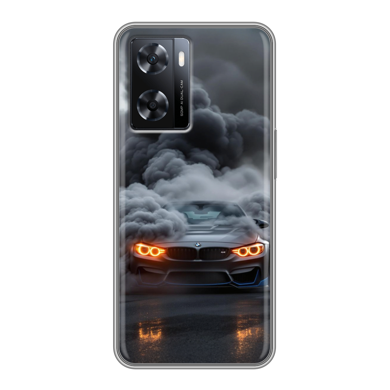 Силиконовый чехол на OPPO A57s с принтом BMW БМВ Силиконовый чехол на OPPO A57s с принтом BMW БМВ